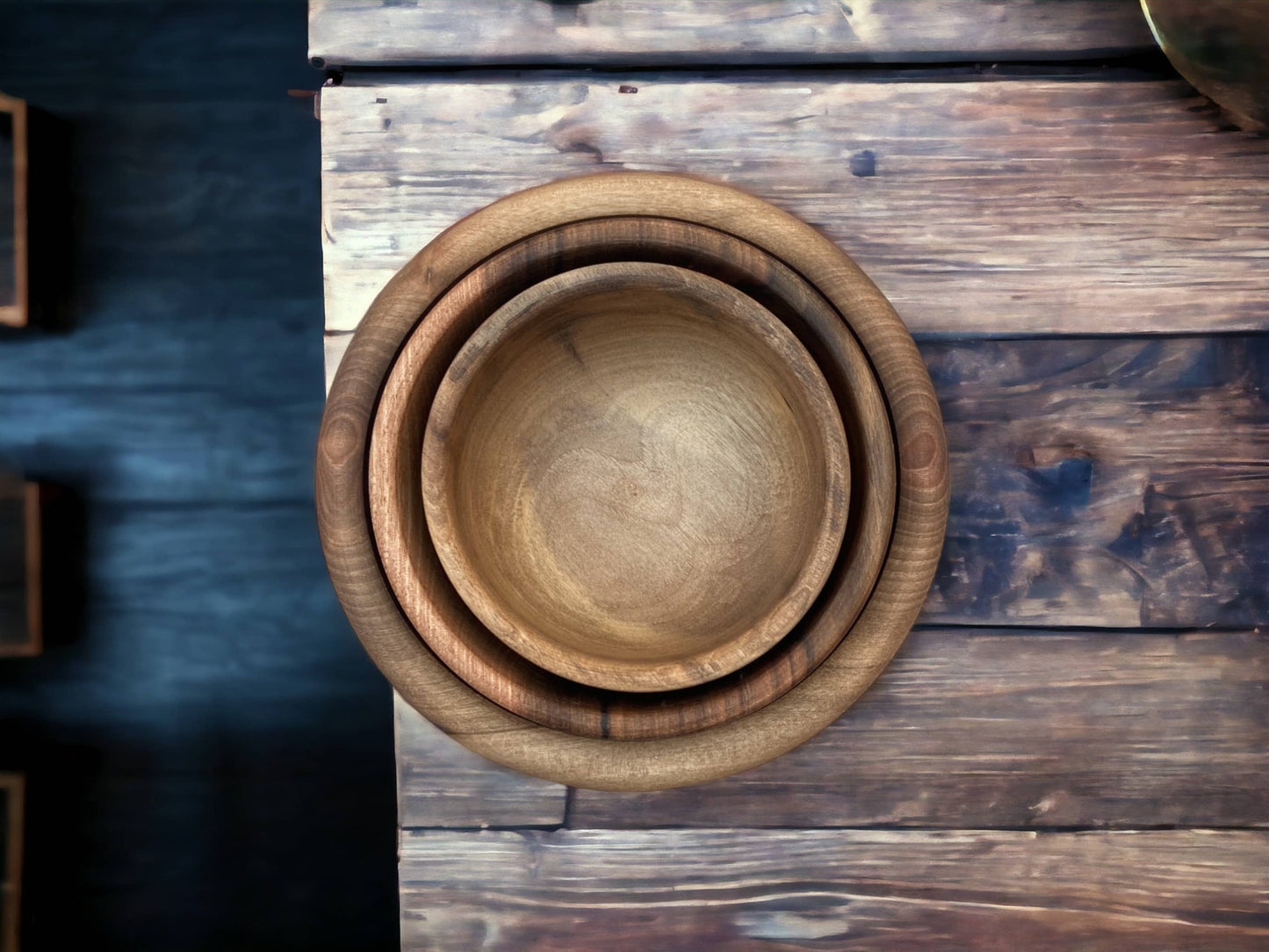 Walnut Bowl, Salad Bowl, Serving Bowls, Set Of 3 Handmade Moroccan Walnut Wood Bowl, Walnut Bowl Made From Ethically Sourced Wood