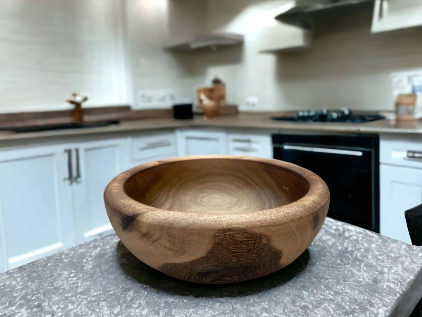 Walnut Bowl, Salad Bowl, Serving Bowls, Set Of 3 Handmade Moroccan Walnut Wood Bowl, Walnut Bowl Made From Ethically Sourced Wood