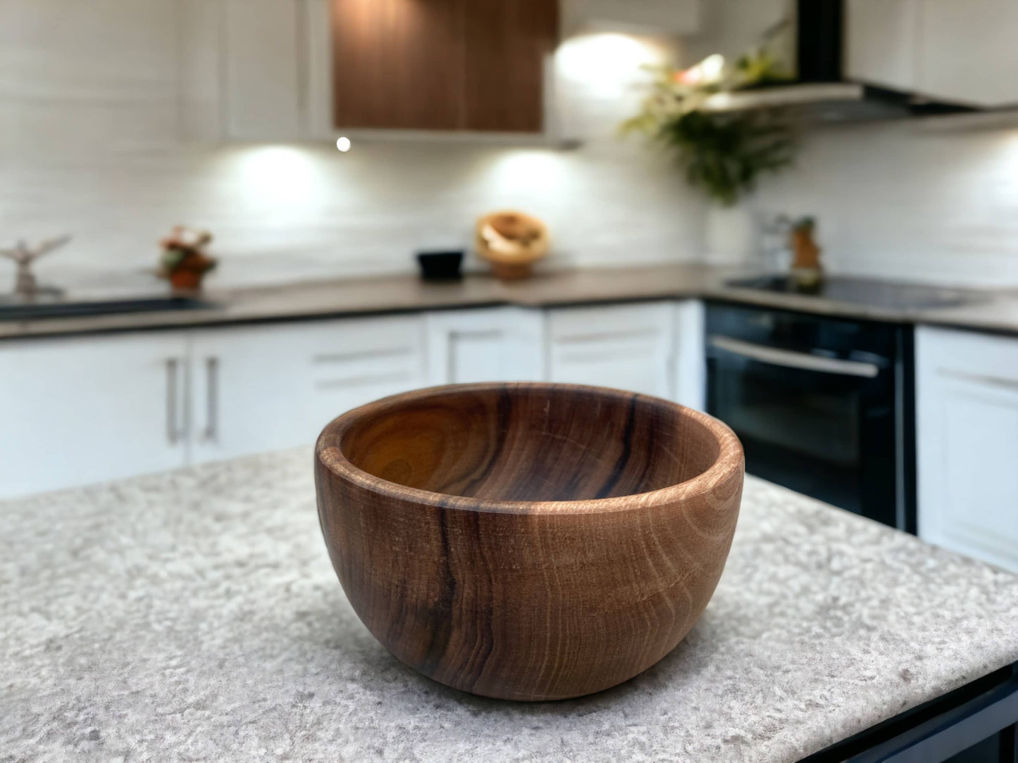 Walnut Bowl, Salad Bowl, Serving Bowls, Set Of 3 Handmade Moroccan Walnut Wood Bowl, Walnut Bowl Made From Ethically Sourced Wood