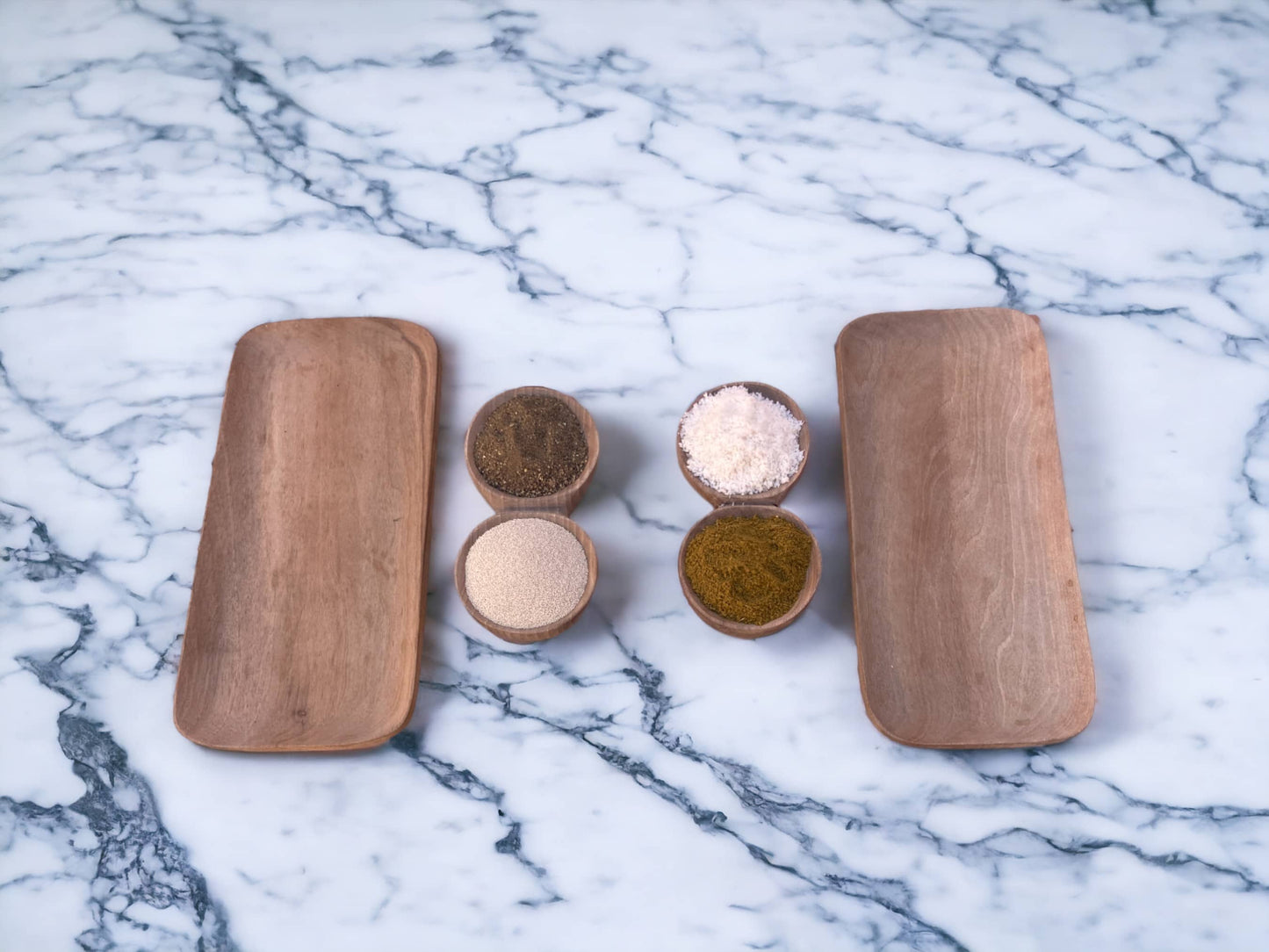 Mini Walnut Spice Bowls Set Of Six, Wooden Spice Bowls, Spice Sevring Bowl, Spice Gift, Traditional Spice Bowl, Gifts for Wife, Gifts