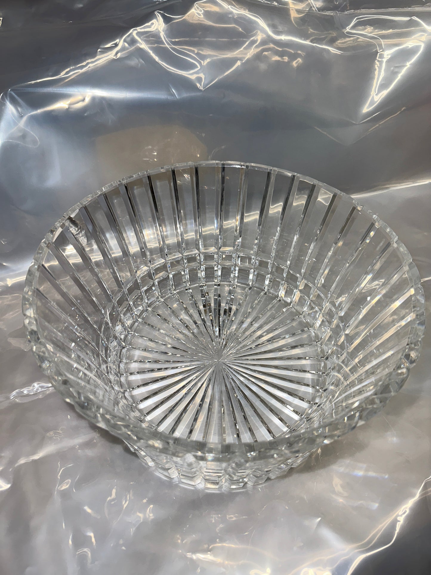 Mid Century Cut Glass Decorative Glass Serving Bowls