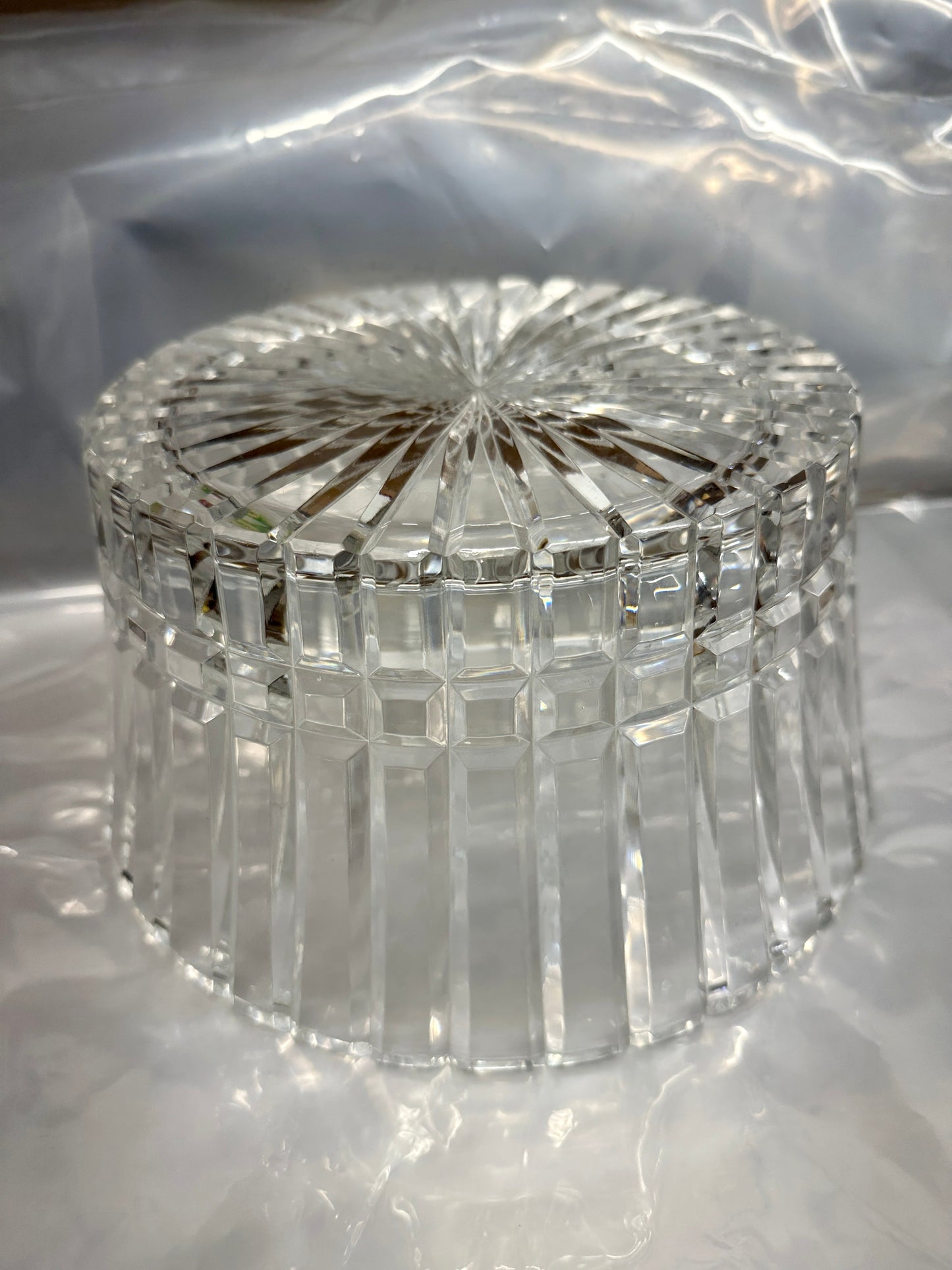 Mid Century Cut Glass Decorative Glass Serving Bowls