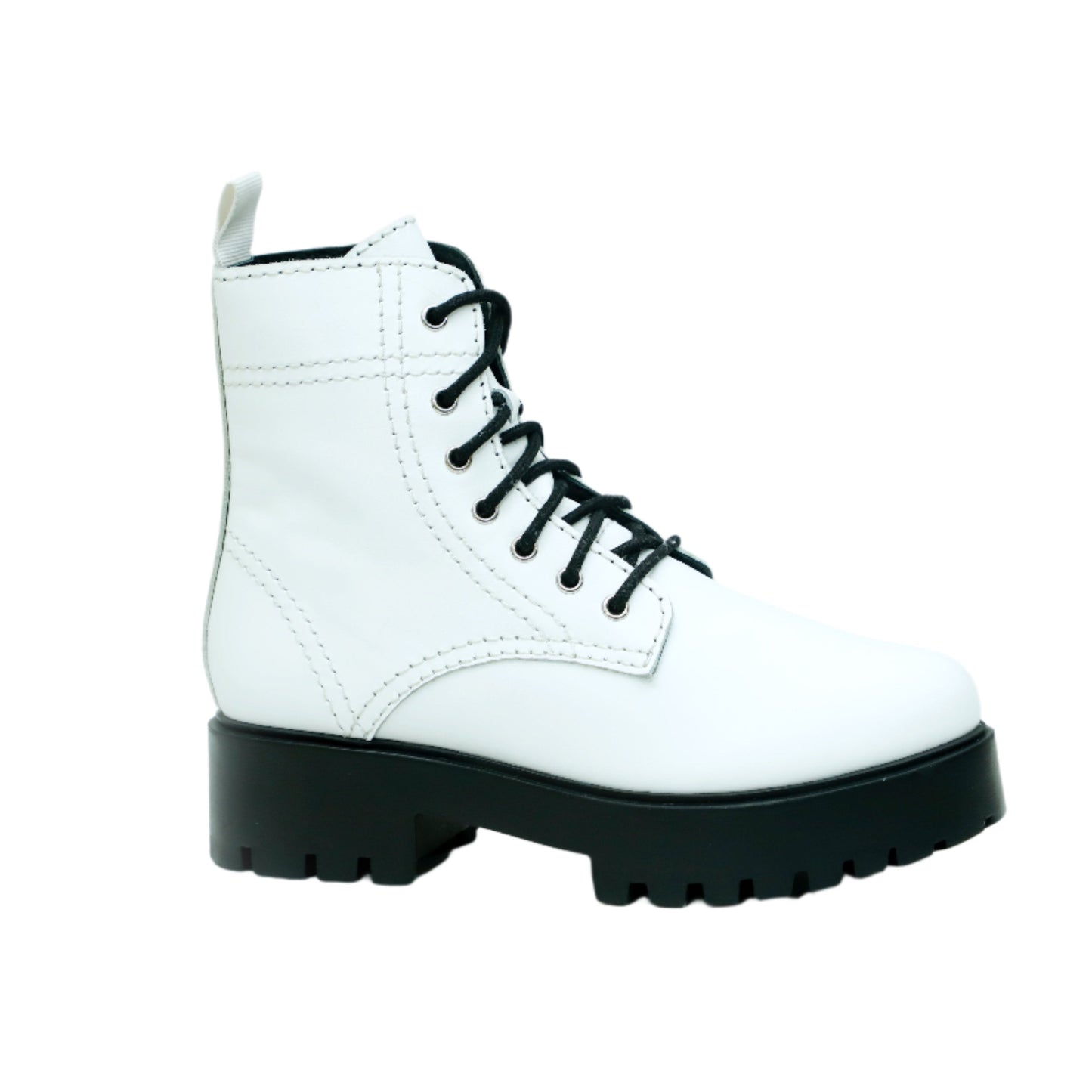 Alice White Heeled Combat Boot