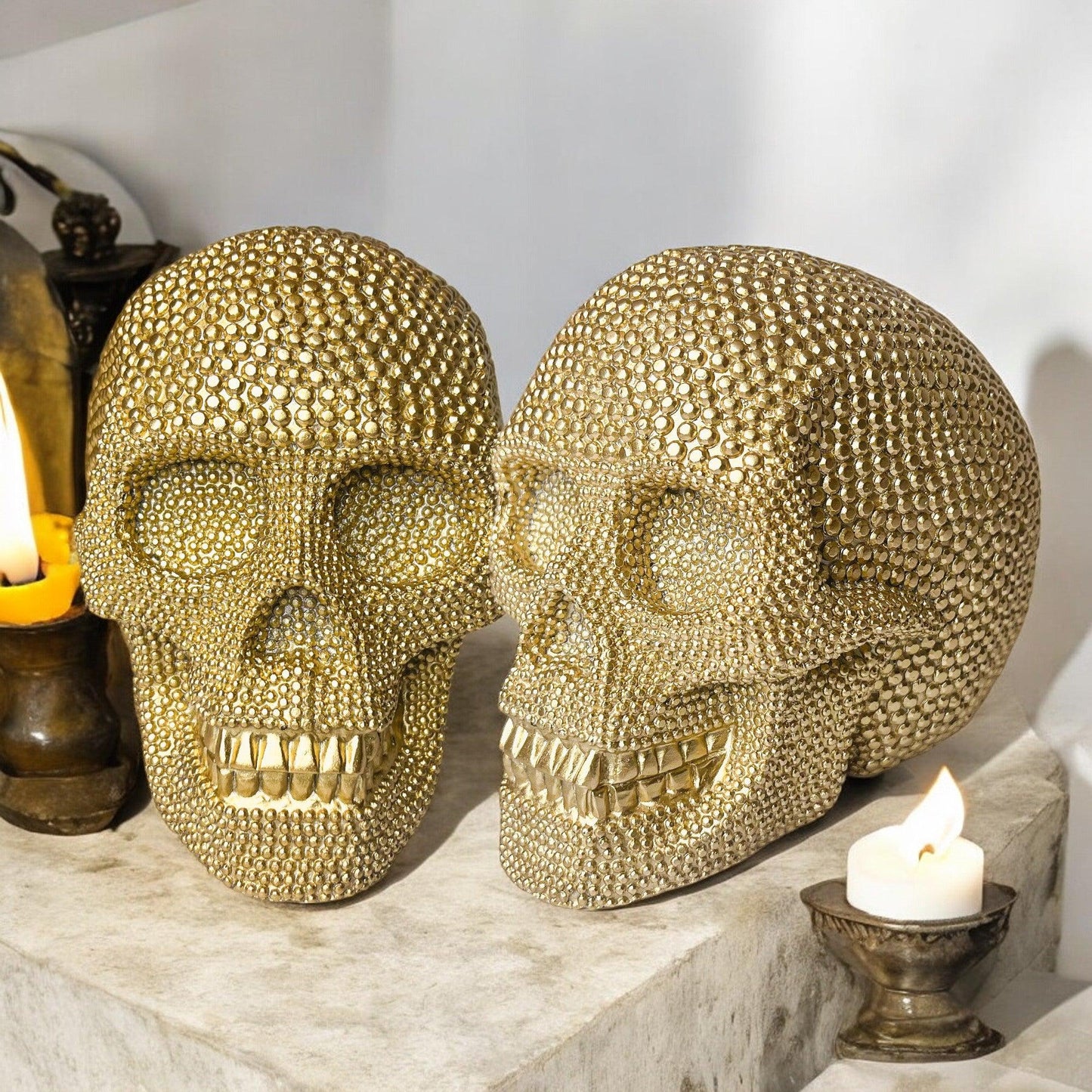 Resin Skull Silver