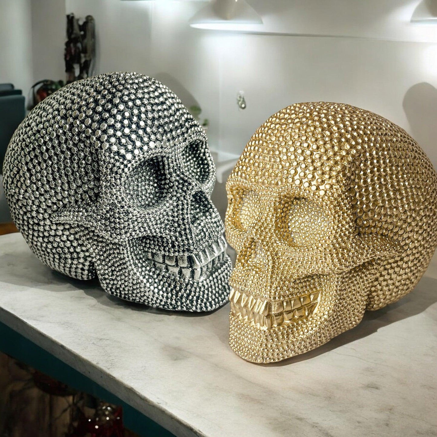 Resin Skull Silver