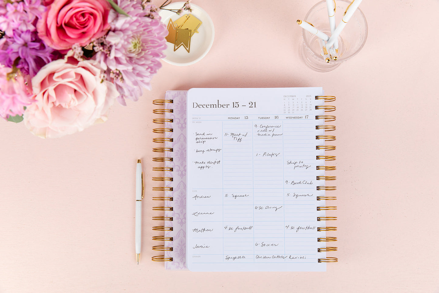 NEW! 2025 momAgenda Desktop Spiral | mom Planner | Day Planner | Family Planner (July 2024 -  December 2025) - wholesale