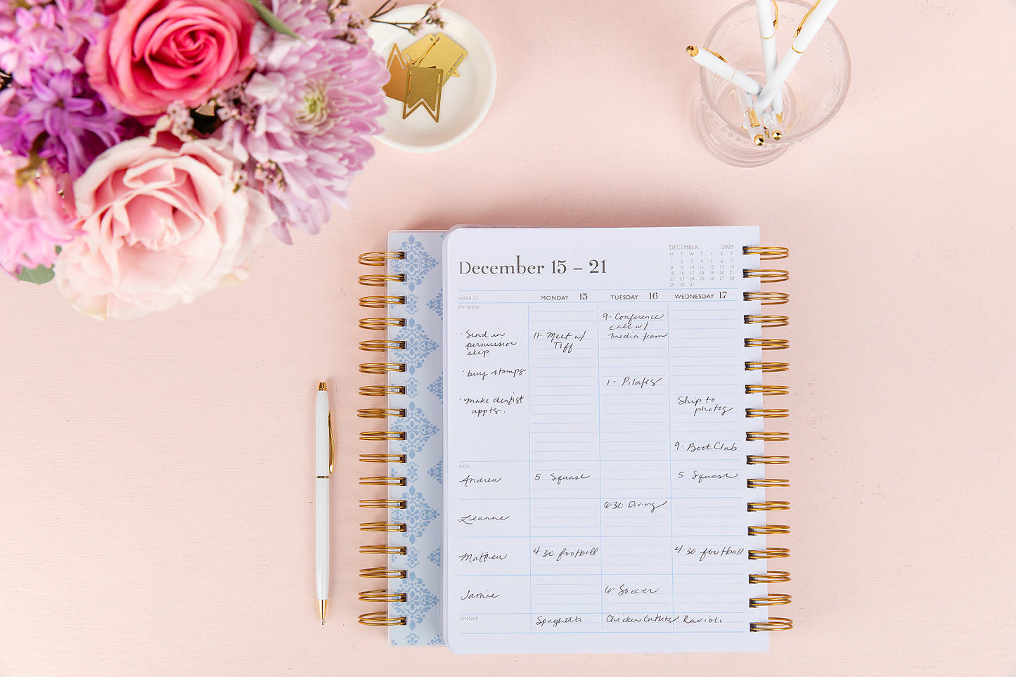 NEW! 2025 momAgenda Desktop Spiral | mom Planner | Day Planner | Family Planner (July 2024 -  December 2025) - wholesale