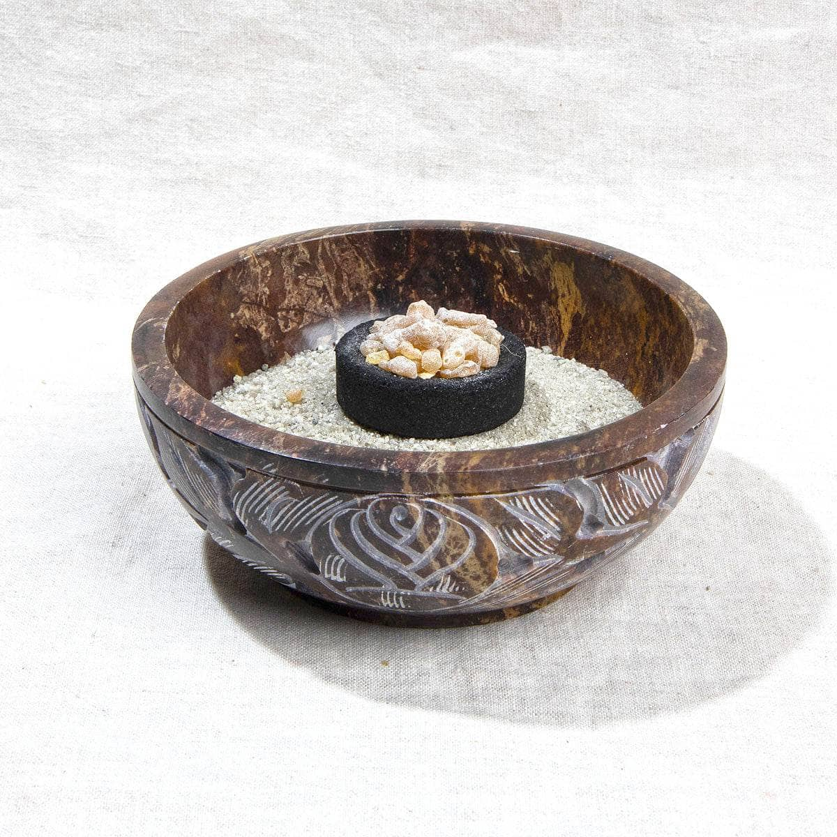 Soapstone Carved Smudge Bowl Kit by Tiny Rituals