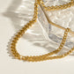 18K Gold-Plated Stainless Steel Double-Layered Necklace