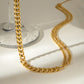 18K Gold-Plated Stainless Steel Double-Layered Necklace