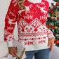 Christmas Element Round Neck Long Sleeve Sweater