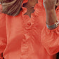 Full Size Ruffled V-Neck Long Sleeve Blouse