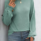 Mandy Ribbed Round Neck Long Sleeve T-Shirt