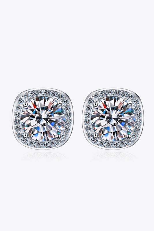 Let Me Love You 1 Carat Moissanite Stud Earrings