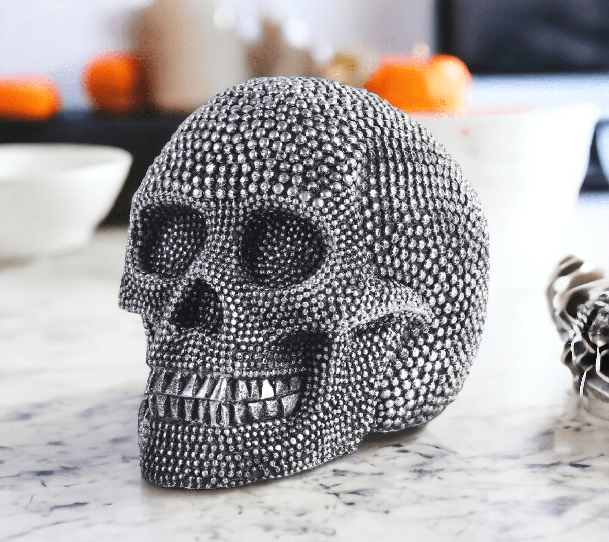 Resin Skull Silver