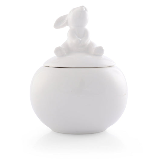 Porcelain Sitting Bunny Sugar Bowl