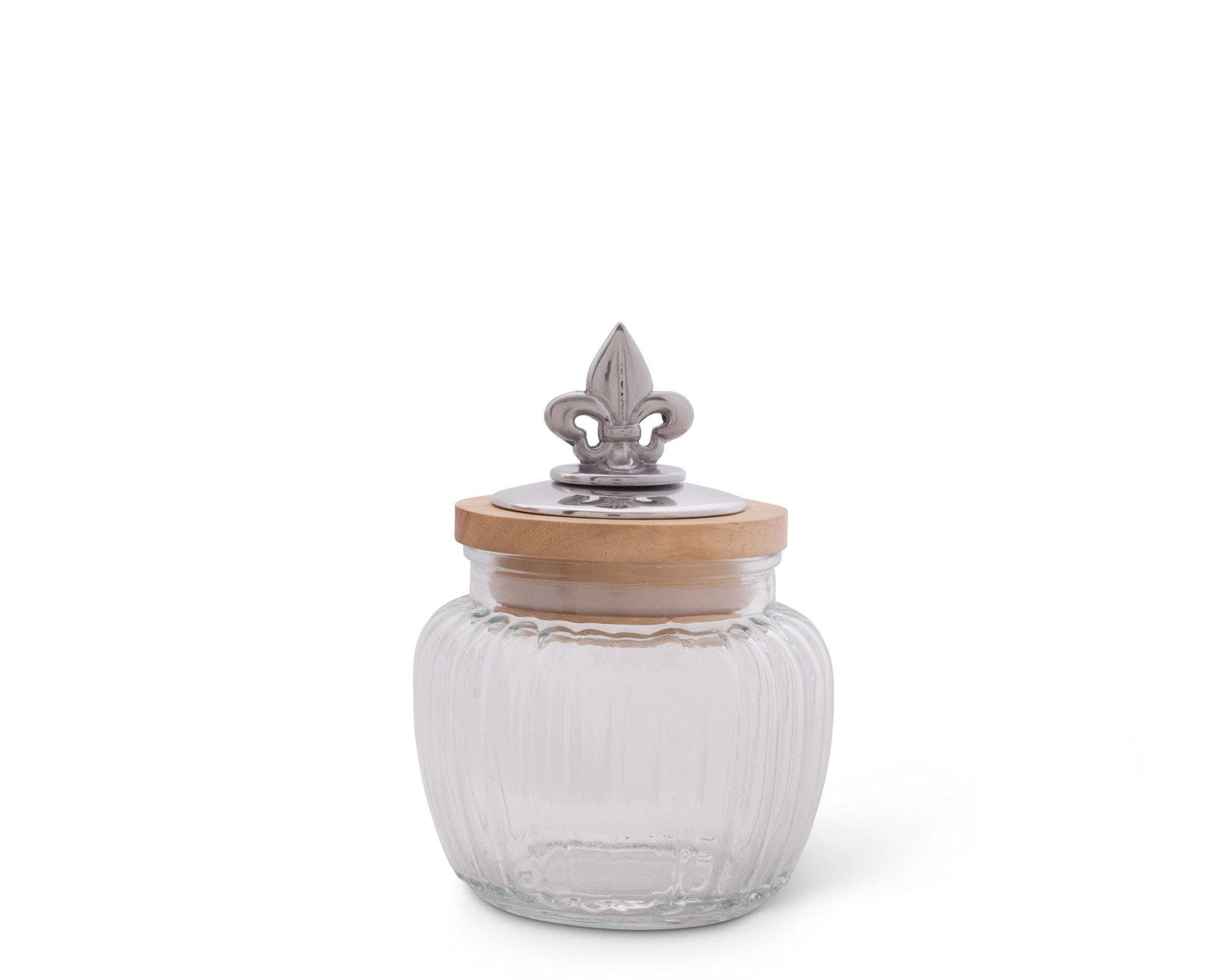 Fleur De Lis Glass Canister