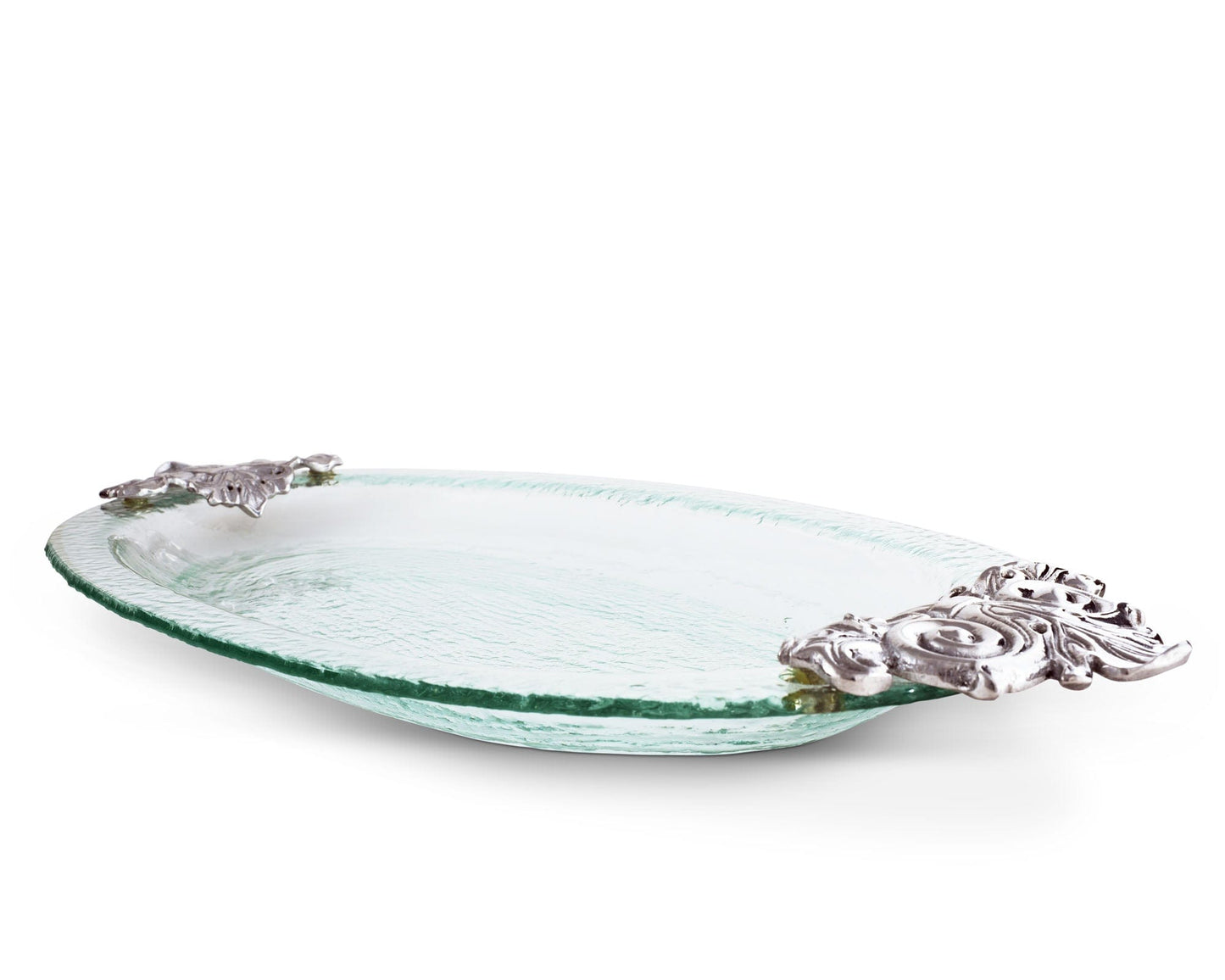 Fleur-De-Lis Glass Platter