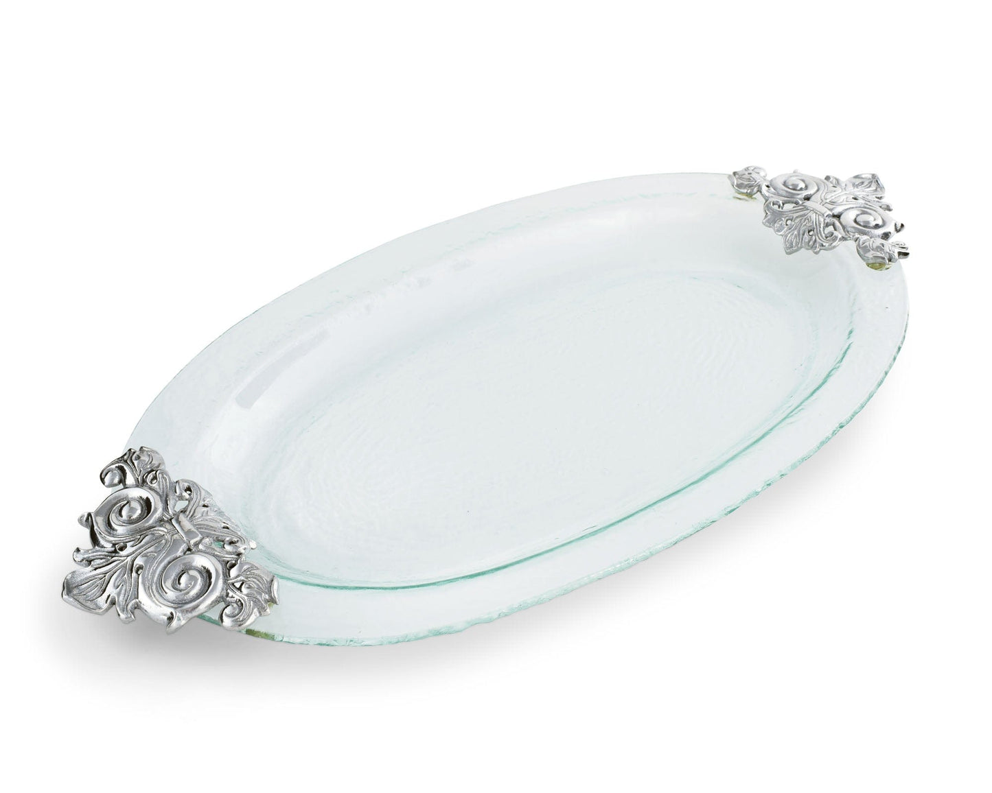 Fleur-De-Lis Glass Platter