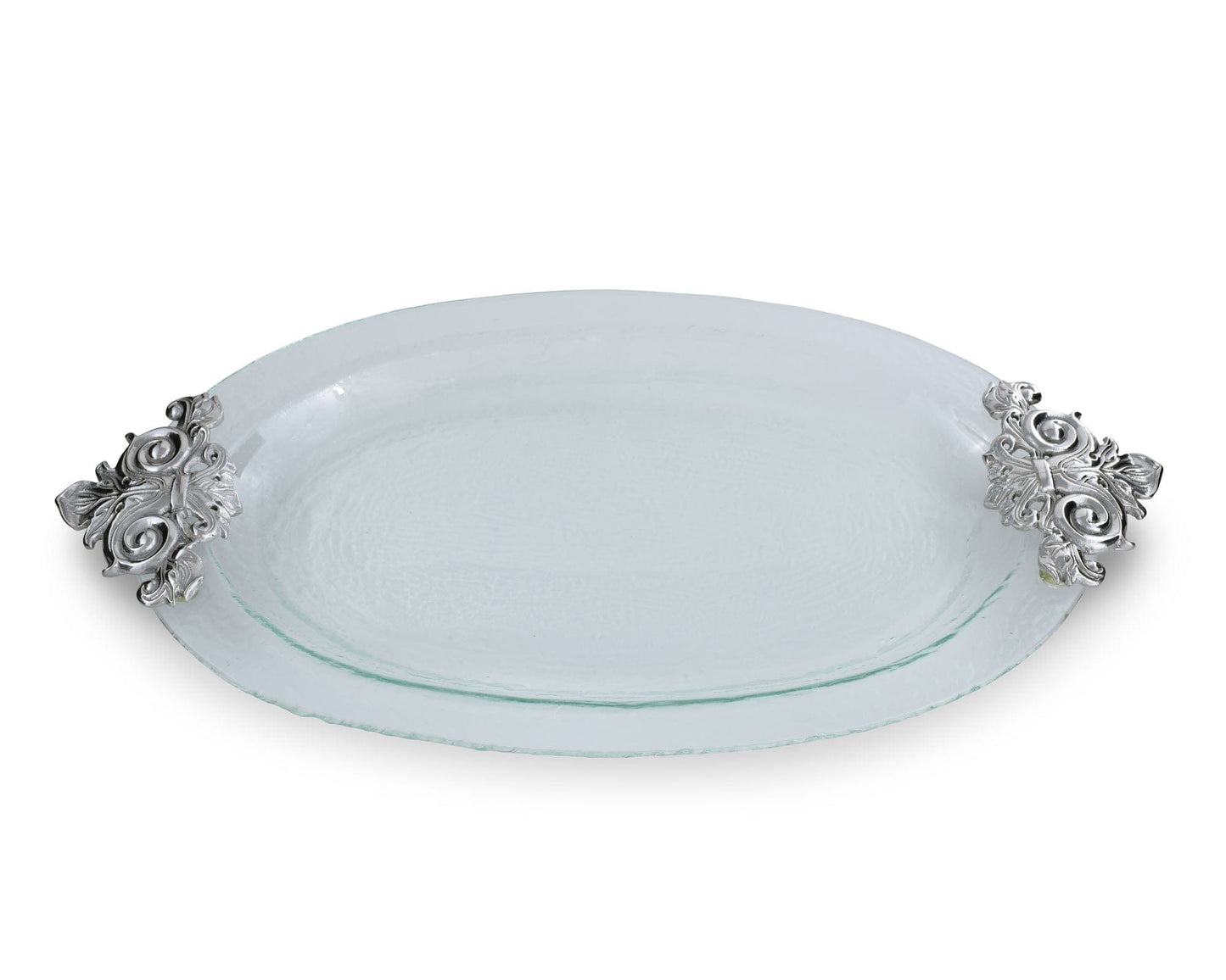 Fleur-De-Lis Glass Platter