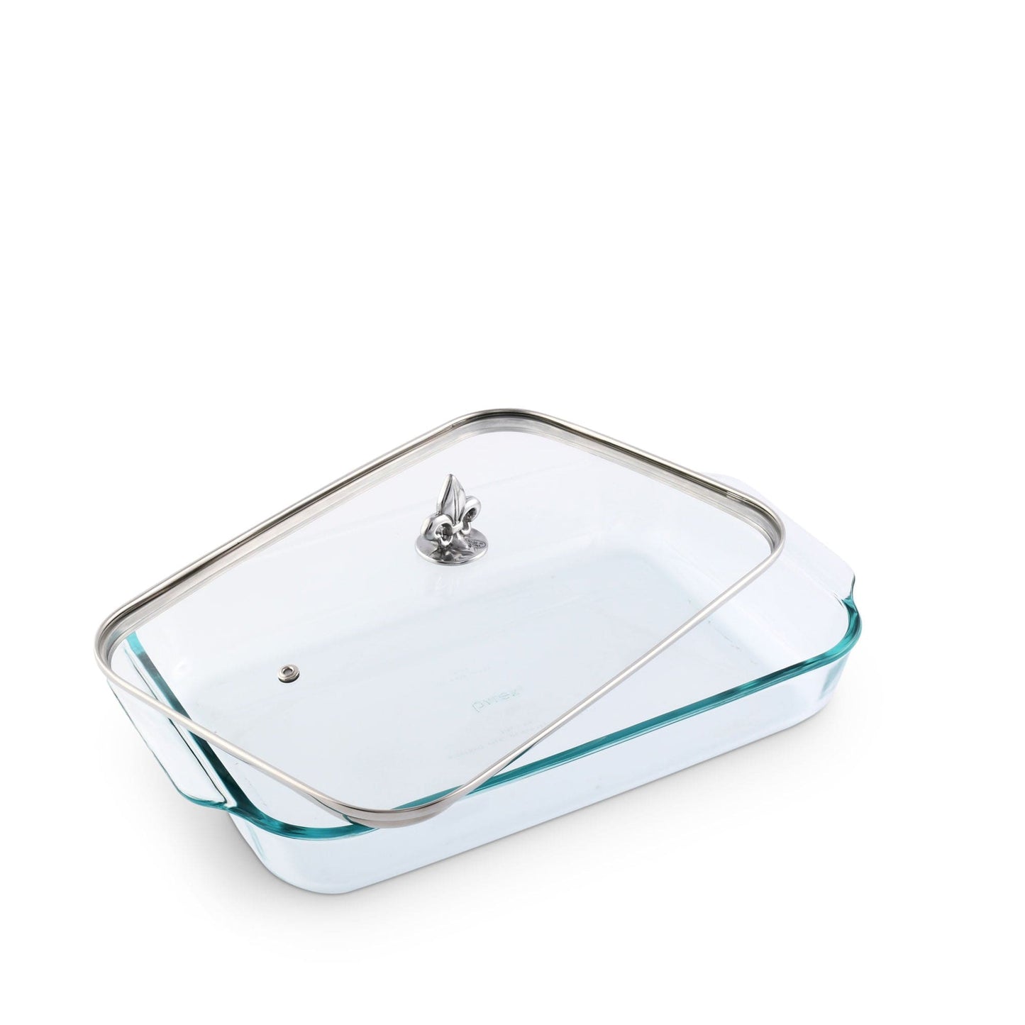 Fleur-de-Lis Lid with Pyrex 3 quart Baking Dish