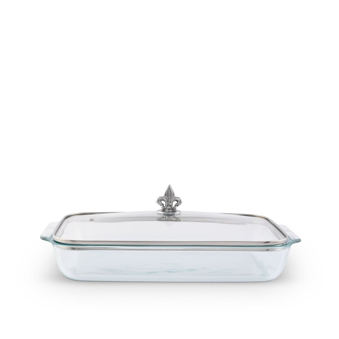 Fleur-de-Lis Lid with Pyrex 3 quart Baking Dish