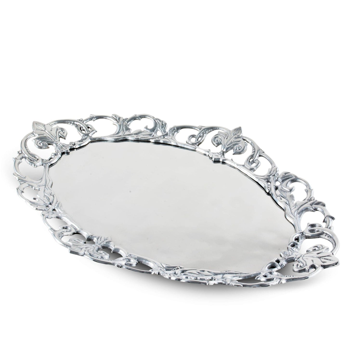 Fleur-De-Lis Oval Serving Tray