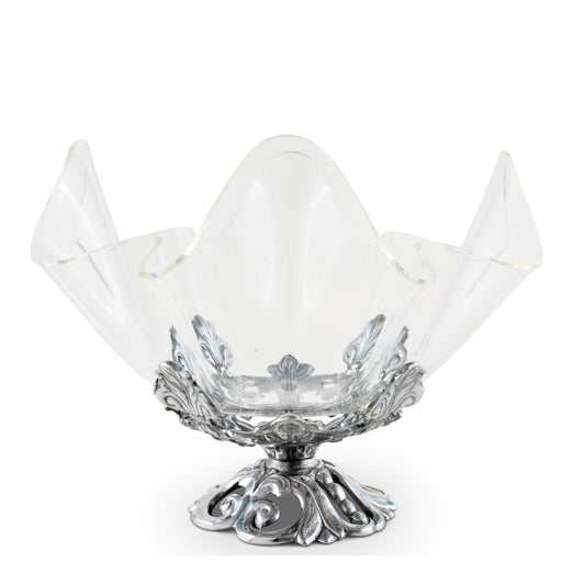 Fleur-De-Lis Stand Acrylic Bowl 11