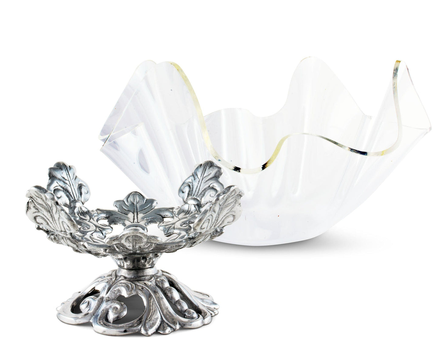 Fleur-De-Lis Stand Acrylic Bowl 11