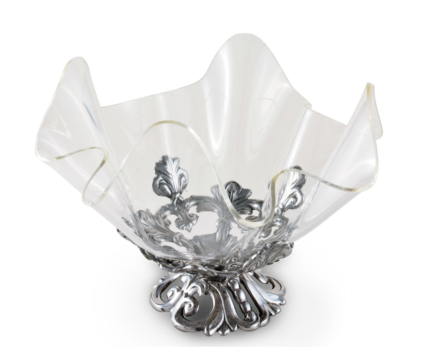 Fleur-De-Lis Stand Acrylic Bowl 11