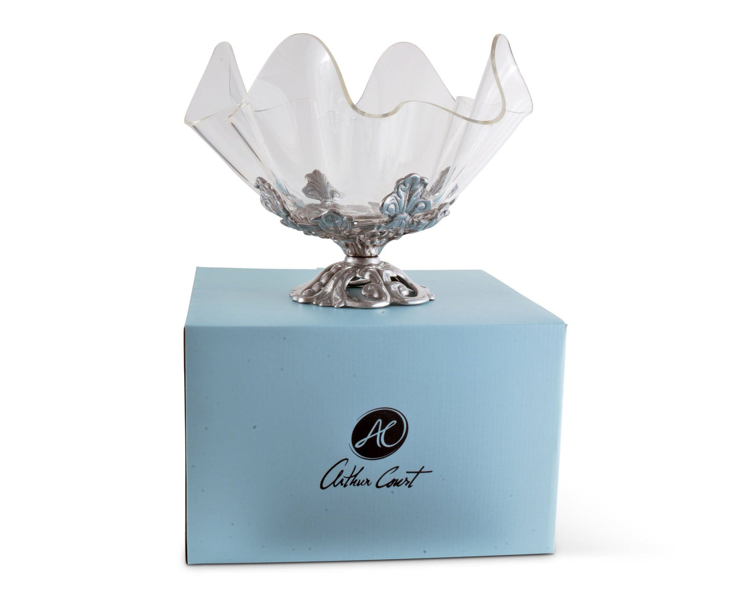 Fleur-De-Lis Stand Acrylic Bowl 11