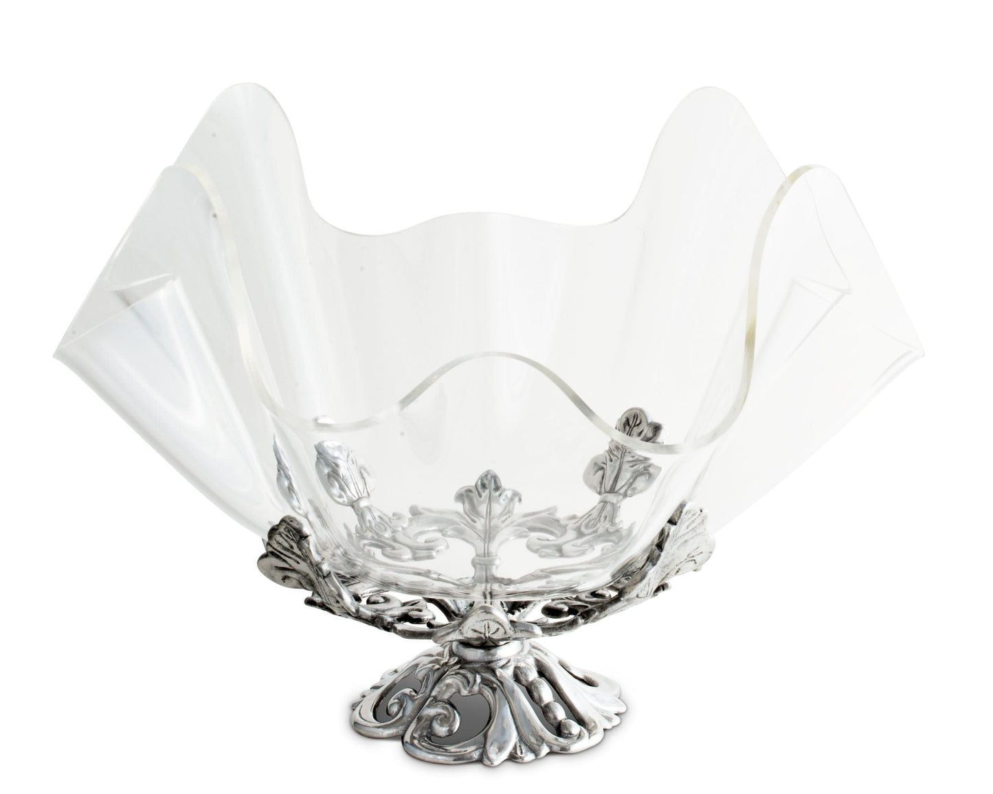 Fleur-De-Lis Stand Acrylic Bowl 14