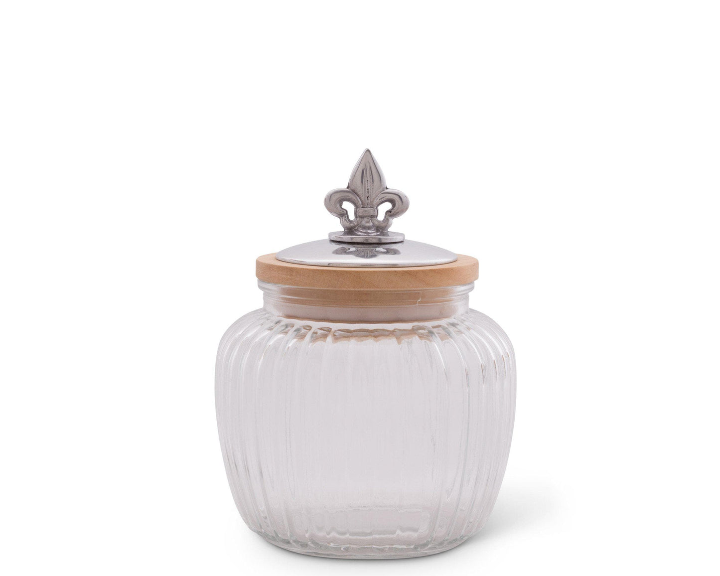 Fleur De Lis Glass Canister