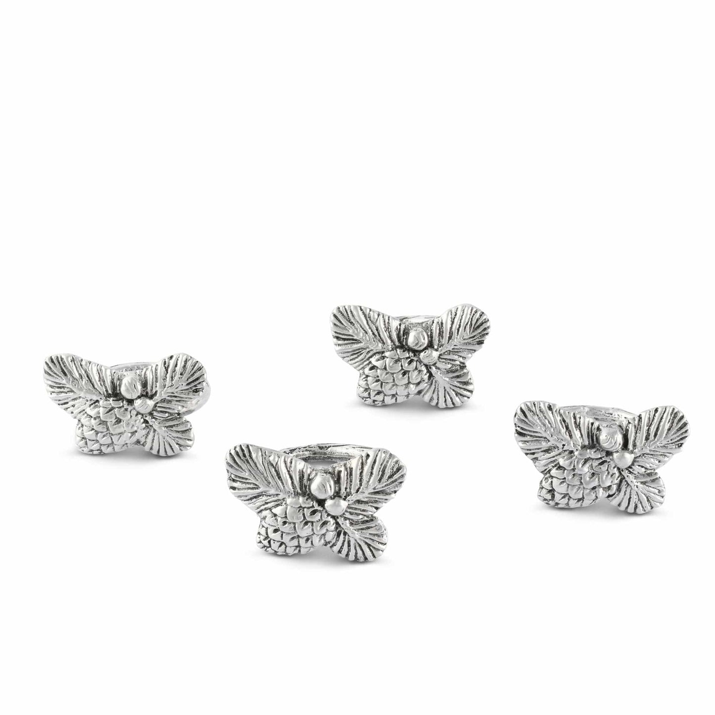 Pine Cone Forest Pattern Napkin Rings Set of 4