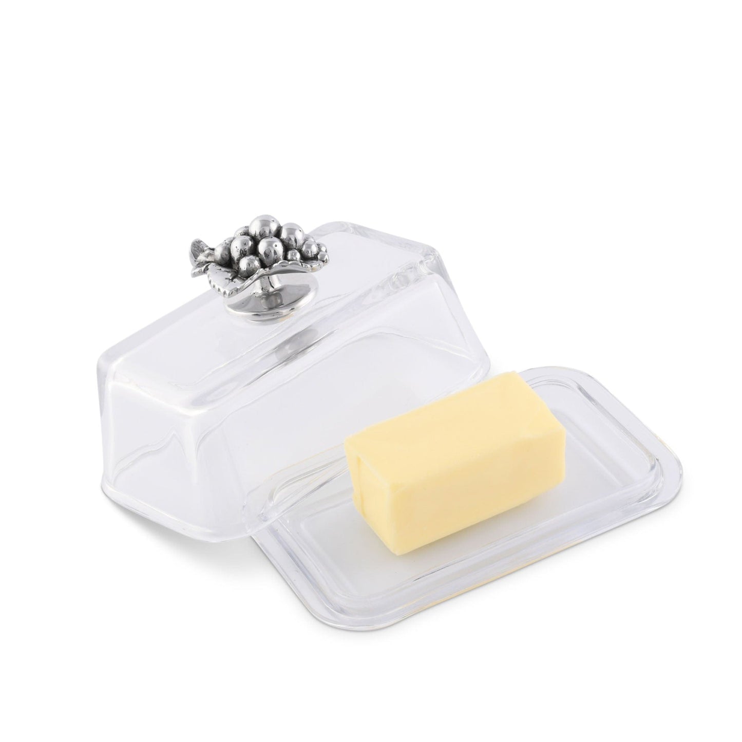 Glass Butter Dish - Grape