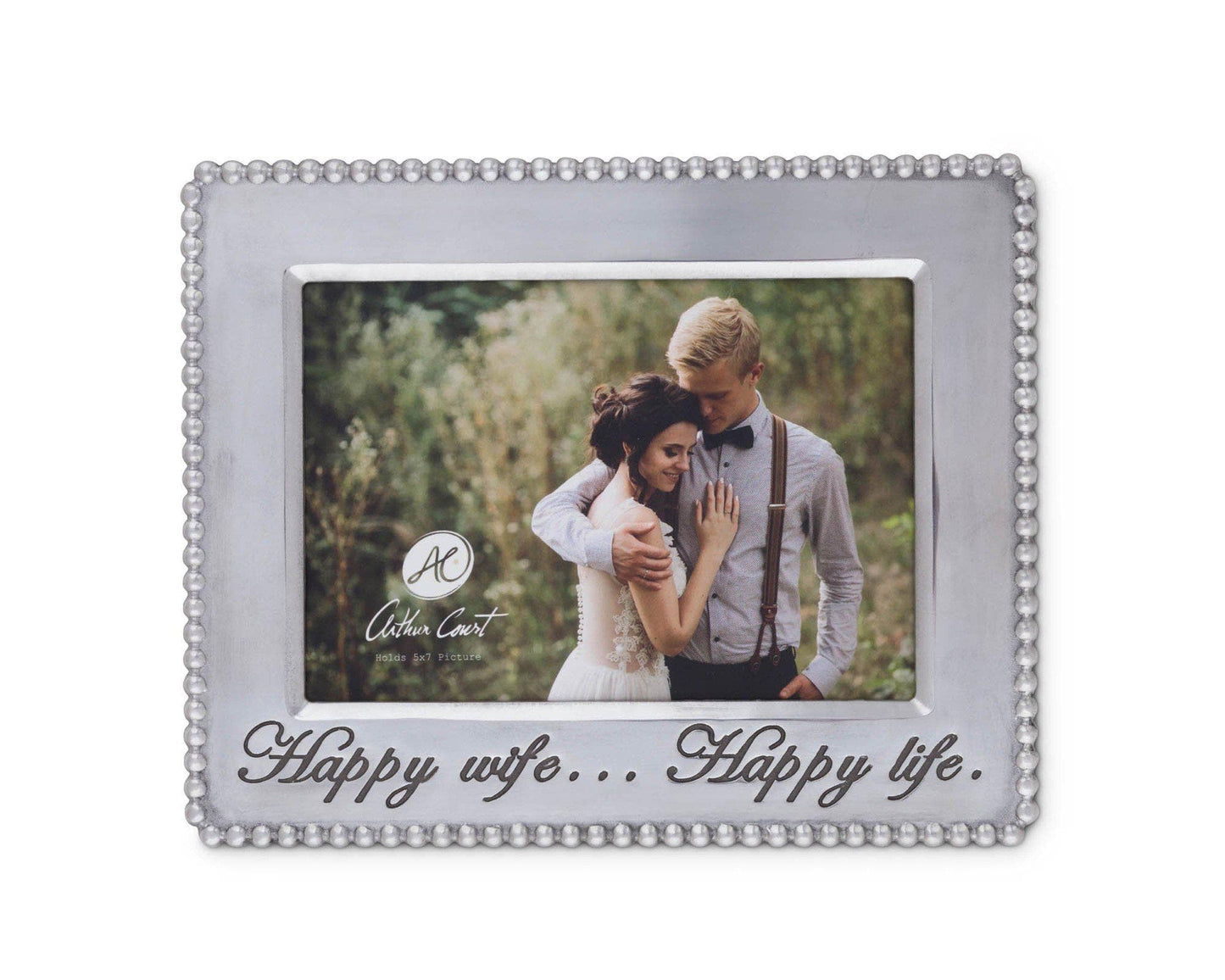 Happy Wife Beaded Photo Frame