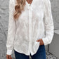 Perfee Notched Long Sleeve Shirt