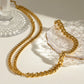 18K Gold-Plated Stainless Steel Double-Layered Necklace