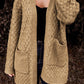 Open Front Dropped Shoulder Cardigan with Pockets