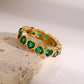 18K Gold-Plated Inlaid Zircon Ring