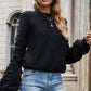 Angel Wings Weekend Style Rib-Knit Dropped Shoulder Sweater