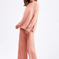 Basic Bae Rolled Round Neck Top and Pants Sweater Set