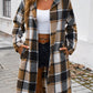 Devine Plaid Long Sleeve Hooded Coat