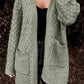 Open Front Dropped Shoulder Cardigan with Pockets