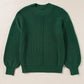 Round Neck Dropped Shoulder Sweater