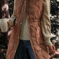 Pocketed Zipper and Button Vest Coat