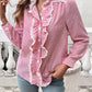 Devine Textured Lace Detail Long Sleeve Shirt