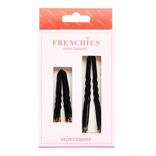 Frenchies Black Velvet Hairpins