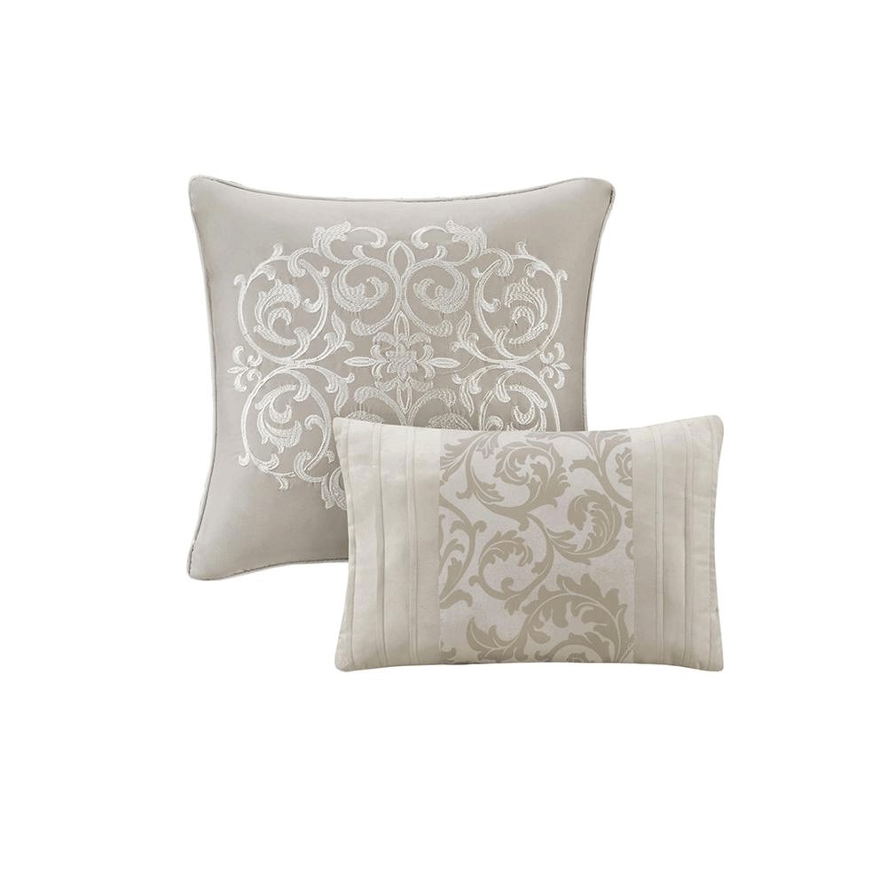 Embroidered 8 Piece Comforter Set - Neutral Hues