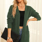 Open Front Dropped Shoulder Cardigan with Pockets